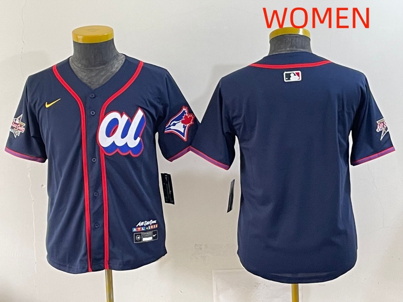 women 2025 Toronto Blue Jays blank dark blue 2025 MLB All Star Nike  Jersey style 1